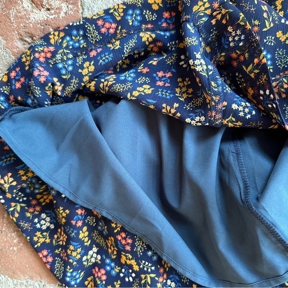 Madewell Cross-Front Mini Dress in Garden Party Liberty Blue Night floral size 0 - Picture 16 of 16